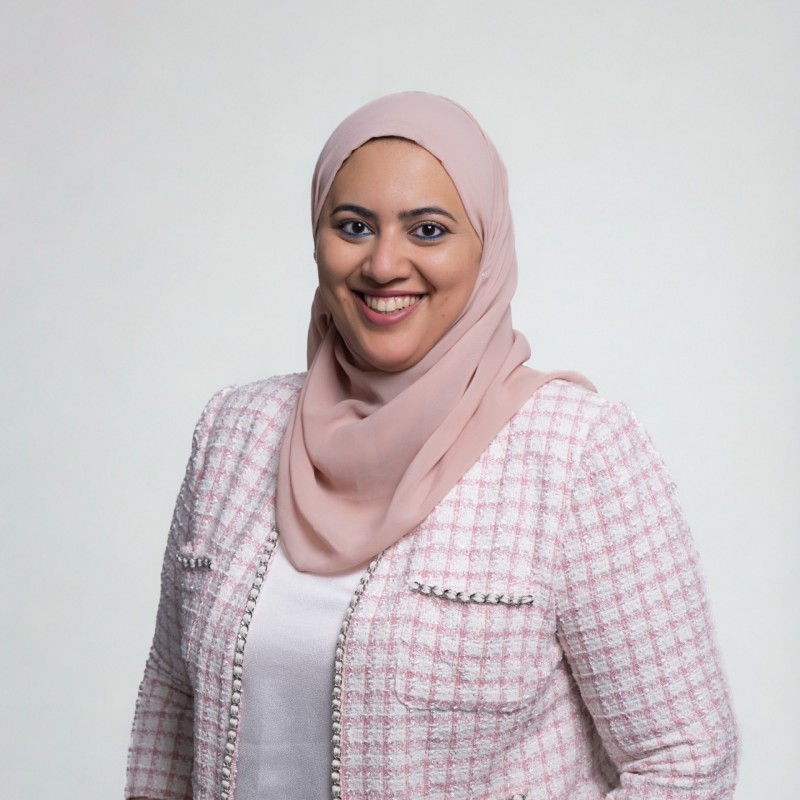 Portrait of QAF lecturer Basma Rady, Managing Director, Robin — Data & AI